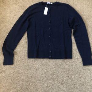 Navy blue button down classic cardigan. Size small. NWT